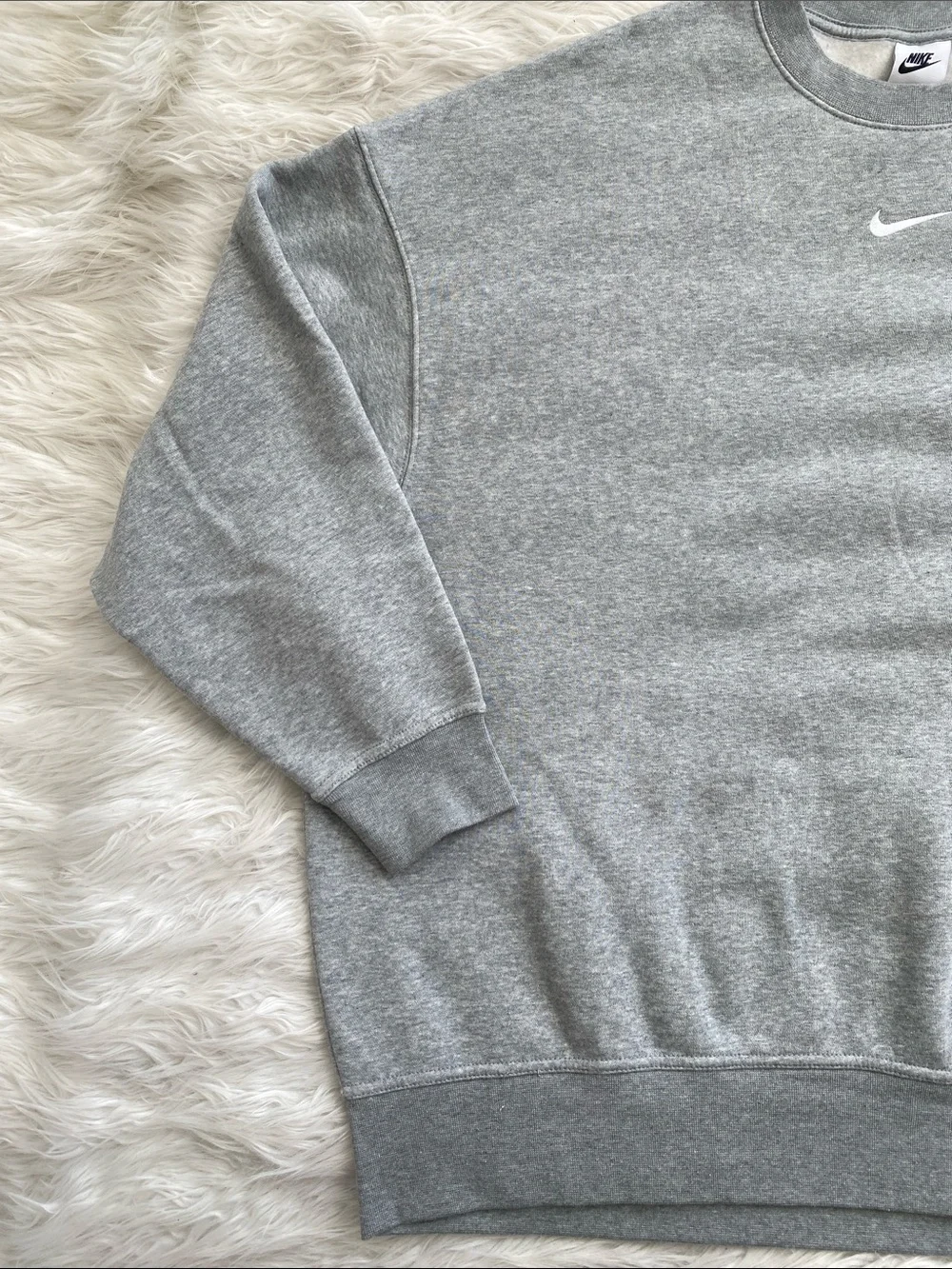 Nike | Oversized Crewneck Sweatshirt with White Swoosh
